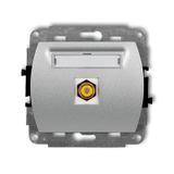 TREND Mechanizm gniazda pojedynczego RCA (typu cinch - żółty, pozłacany) srebrny metalik