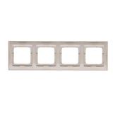 Simon 54 Premium Ramka 4-krotna PREMIUM IP20 / IP44 złoty mat DR4/44 KONTAKT