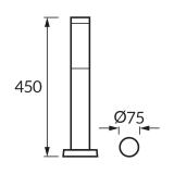 Oprawa ogrodowa TUBER 45 E27 C BLACK