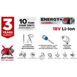 Młotowiertarka akumulatorowa SDS+ Energy+ 18V, Li-Ion/0.8J, bez akumulatora