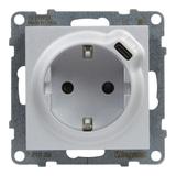 Suno Gniazdo Pojedyncze Z Uziemieniem Schuko 2P+Z 16A 250 V + Usb Typ C 1,5A 5 V Aluminium 721329 LEGRAND