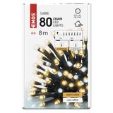Lampki choinkowe Classic 80 LED 8m ciepła biel + zimna biel miga IP44 timer D4AN01 EMOS