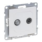 SUNO - Gniazdo TV-R-SAT - końcowe - 2 przewody - 1.5 dB, Biały, Legrand