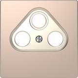 Merten, D-Life, płytka centralna gniazda RTV, 3 otwory, szampan metalik