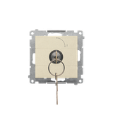 Simon 55 Łącznik na kluczyk chwilowy – Przycisk zwierny 2 pozycyjny /0-I/ styk N/O 5A Szampański mat