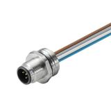 SAIE-M12S-4-0.5U-M16 Złącze okrągłe, do wbudowania (z kablem), nr katalogowy 1861090000
