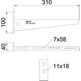 AW 15/31, WSPORNIK ŚCIEN.2 OTW.310MM