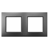 ARIA Ramka podwójna do łączników IP-44 - kolor szary mat