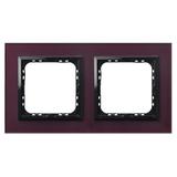 SONATA Ramka podwójna - kolor śliwka szkło