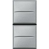 AXOLUTE - PRZYCISK PODWÓJNY 1 MODUŁ AXIAL ALUMINIUM, Bticino