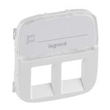 Valena Allure Plakietka Perłowa Gniazda Podwójnego 2Xrj11 Lub 2Xrj45 Lub Rj11/Rj45 Z Etykietą 755489 LEGRAND
