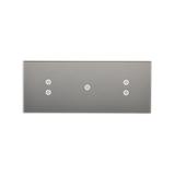 Simon 54 Touch Panel dotykowy S54 Touch 3 moduły 2 pola dotykowe pionowe +1 pole dotykowe + 2 pola dotykowe pionowe srebrna mgła DSTR3313/71 KONTAKT