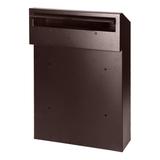 Skrzynka na listy przelotowa FIJI, z zamkiem bębenkowym, kolor brązowy