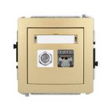 DECO Mechanizm gniazda antenowego poj. typu F (SAT) + gniazda komp. poj. 1xRJ45, kat. 6 ekranowany,