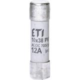 Wkładka topikowa cylindryczna PV gR 700V CH10x38 gR 12A 700V AC DC 002625022 ETI