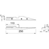 1811, UCHWYTY DYSTANSOWE 250MM DŁ.