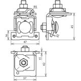 Zacisk krawędziowy wygięty 0,7-8 mm, Cu