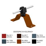 AN-11WN/LA/C Uchwyt przykręcany H=3,5cm Z-zatrzask /LA/ czarny