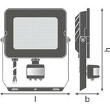 Naświetlacz LED FLOOD COMPACT SENSOR V 50W 840 SYM 100 BK 4058075575325 LEDVANCE