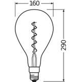 Lampa LED Vintage 1906 CL A160 Filament szkło przezroczyste GOLD 28 dim 5W 820 E27