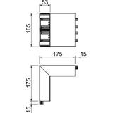 GA-AS53165EL, Naroże zewnętrzne, stałe, Alu