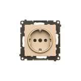 Simon 55 Gniazdo Schuko z przesłonami szybkozłączka Szampański mat TGSZ1CZ.01/144 KONTAKT
