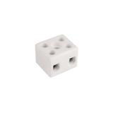 Złączka gwintowa porcelanowa 4mm² 2‑tory biała z 1 otworem do przykręcania CPO‑5A‑2P 80712516 SIMET