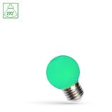 LED KULKA E-27 230V 1W GREEN PCV  SPECTRUM+