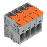 Złączka do płytek drukowanych dźwignia 6mm2 RM 7,5mm 4-bieg szara /60szt./ 2606-1104/010-000 WAGO