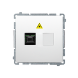 Simon Basic Gniazdo światłowodowe / optyczne pojedyncze SC/APC biały