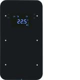 BERKER R.1 Sensor dotykowy podwójny z regulatorem temperatury szkło czarny 75642065 HAGER