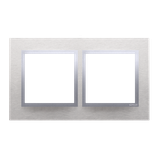 Simon 54 Nature Ramka 2-krotna Nature-Metal INOX KLASYCZNY IP20/IP44* (*IP44-należy zastosować zestaw uszczelek DUN2) DRN2/77 KONTAKT