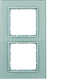 BERKER B.7 Ramka podwójna szkło aluminium/alu mat lakierowana 10126414 HAGER