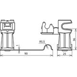 Wspornik dachowy DEHNsnap, stal nierdzewna NIRO/ tworzywo, brązowy
