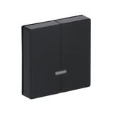 FUTURE Element obsługi z lampką neonową. Do ściemniacza świecznikowego z pamięcią 6565 U czarny mato