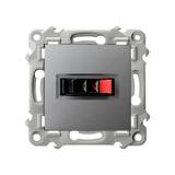 SZAFIR Gniazdo głośnikowe pojedyncze - kolor szary mat GG-1Z/m/70