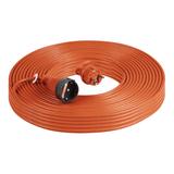 Przedłużacz ogrodowy pomarańczowy zalewany 1x2P+Z (schuko) 50m,H05VV-F 3x1,0mm2 230VAC/10A OR-AE-131