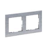 SUNO - Ramka - 2x, Aluminium szczotkowane, Legrand