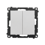 Simon 55 Łącznik krzyżowy podwójny z podświetleniem bez piktogramu szybkozłączka Aluminium mat TW7/2L2.01/X/143 KONTAKT