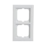 AXCENT Ramka 2-krotna  białe szkło