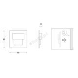 TANGO mini stick– G(alu) / W (biały)   [obud. Aluminium] [IP 66]