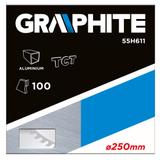 Tarcza do pilarki, widiowa, 250 x 30 mm, 100 zębów, do aluminium