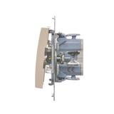 Simon 54 Łącznik schodowy 10A 250V szybkozłączka kremowy DW6.01/41 KONTAKT
