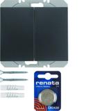 BERKER K.1 KNX RF quicklink Przycisk radiowy podwójny płaski antracyt 85656275 HAGER