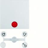 BERKER B.Kwadrat Klawisz z 5 dołączonymi soczewkami do łączników 1-klawiszowych biały 5316218999 HAG