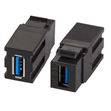 Adapter Keystone Snap-In USB 3.0 typ A-A czarny