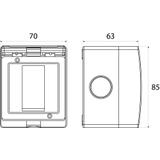 Przycisk pojedynczy natynkowy dzwonek PND IP55 /AQUA55/ OPATÓWEK