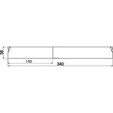 tehalit.UK Kanał do wylewki podłogowej 2-komorowy 340X38mm stal UK340382 HAGER