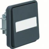 BERKER W.1 Łącznik uniwersalny z podświetlanym polem opisowym IP55 szary 30863535 HAGER