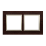 Simon 54 Nature Ramka 2-krotna Nature-Drewno ZŁOTE WENGE IP20/IP44* (*IP44-należy zastosować zestaw uszczelek DUN2) DRN2/85 KONTAKT